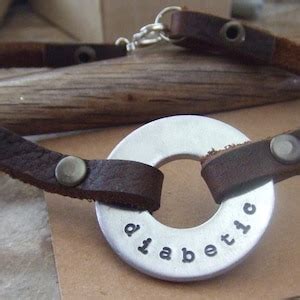 Medical Alert Bracelet, Medical Leather Bracelet, Personalized Medical ...