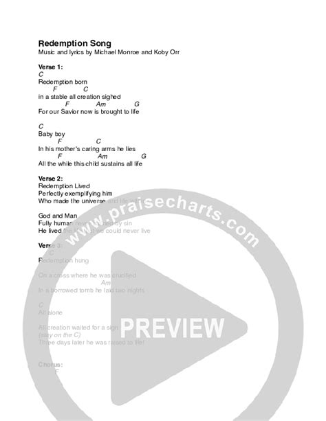 Redemption Song Chords Pdf Canyon Hills Worship Praisecharts Hot Sex