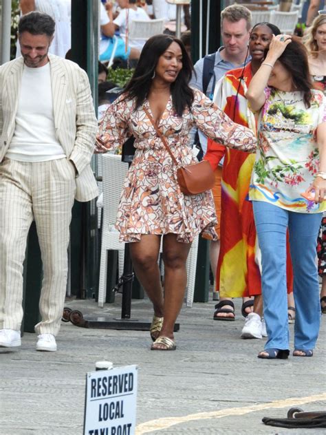 Angela Bassett Out For Dinner With Friends In Portofino 07062023 Hawtcelebs