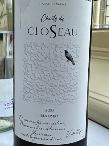 Chants De Closeau Malbec Vivino US