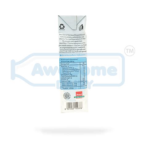 Get Amul Slim And Trim Milk Tetra Pack 12 Packets Online