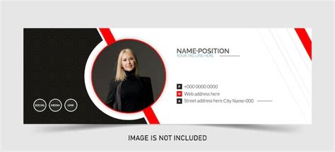 Premium Vector | Personal email signature template design