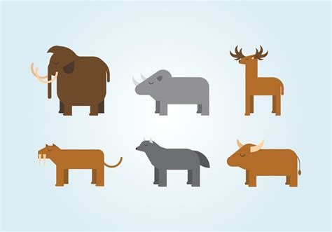 Vector Ice Age Animals 109088 Vector Art at Vecteezy