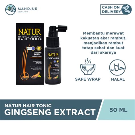 Natur Hair Tonic Ginseng Extract Ml Vitamin Rambut Rontok Lazada