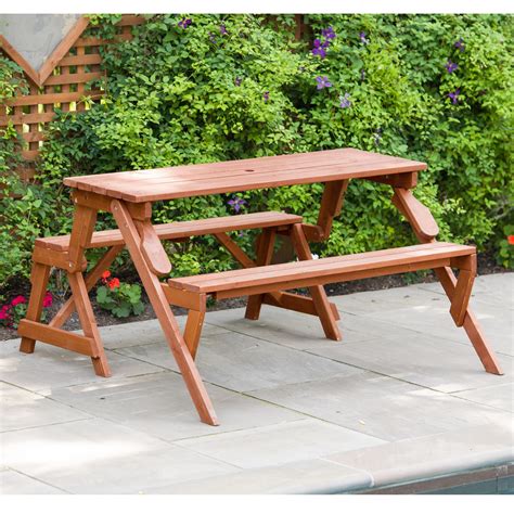 Leisure Season Ltd Convertible Picnic Table Garden Bench