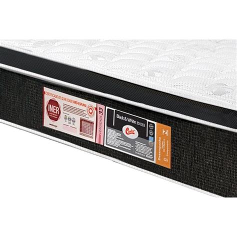 Cama Box C Auxiliar Solteiro Colch O Espuma Castor D Black E White