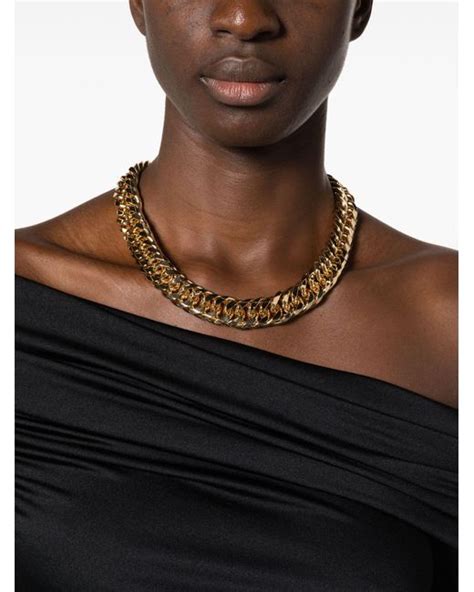 Kenneth Jay Lane Tone Curb Chain Necklace In Metallic Lyst