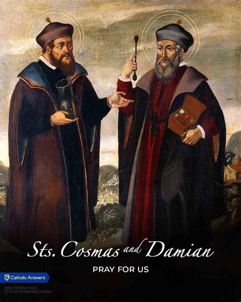 Cosmas And Damian Saints Catholic Art Catholic Faith Saints