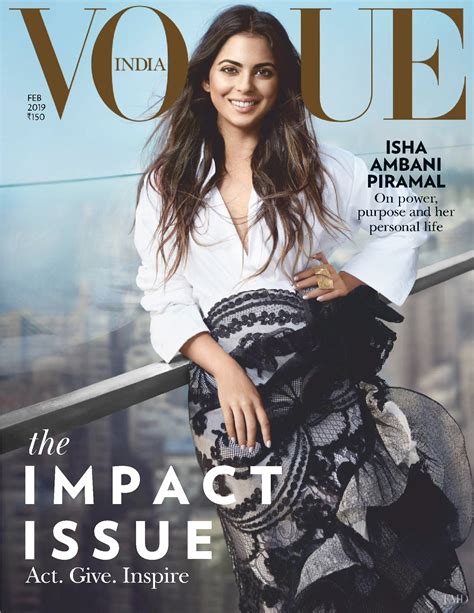 Cover Of Vogue India With Isha Ambani Piramal February 2019 Id48769 Magazines The Fmd