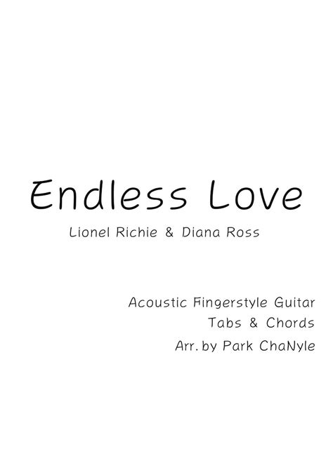 Lionel Richie Diana Ross Endless Love Fingerstyle Guitar Tab