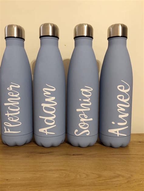 Personalised Water Bottle Double Wall Flask Hot Or Cold Etsy Uk