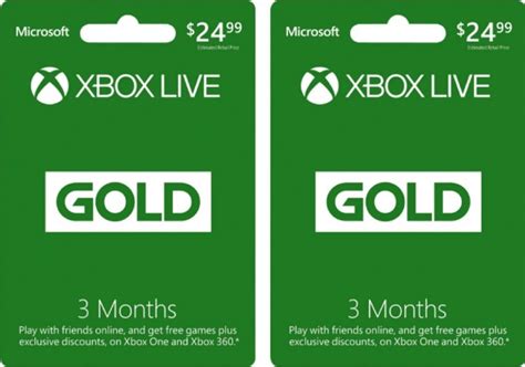 6-Month Microsoft Xbox Live Gold Membership via Newegg: $21