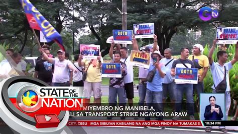 Nasa Miyembro Ng Manibela Sumali Sa Transport Strike Ngayong Araw