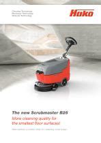 Walk Behind Scrubber Dryer Scrubmaster B Hako Battery Powered