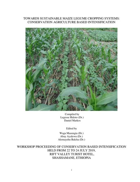 Pdf Towards Sustainable Maize Legume Cropping Systems Conservation