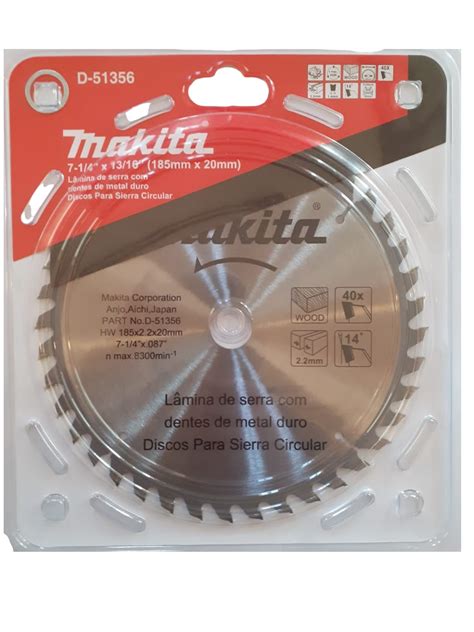 Disco De Sierra Para Madera Makita D Mm X Mm X D Para