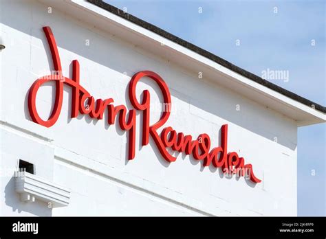 Harry Ramsden Red Script Logo Sign On Sea Front Famous Fish And Chip