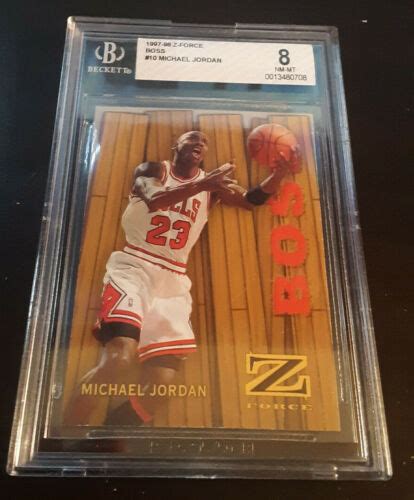 1997 98 Michael Jordan Skybox Z Force BOSS BGS 8 NM MT Insert Card