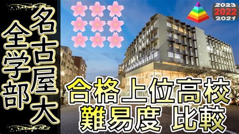 【名古屋大学全学部】合格者 上位高校 偏差値比較 【2022年版】 Youtube