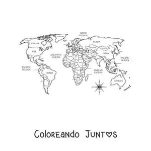 Dibujos De Mapamundis Para Colorear Gratis Coloreando Juntos