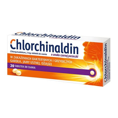 Chlorchinaldin 2 Mg Tabletki Do Ssania O Smaku Czarnej Porzeczki 20 Szt