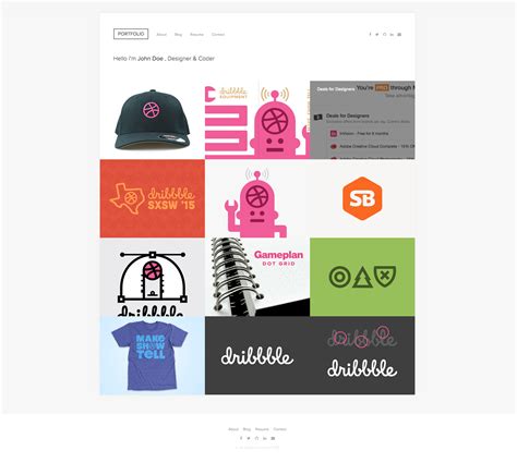 Dribbblefolio Dribbble Portfolio Html Template Fribly