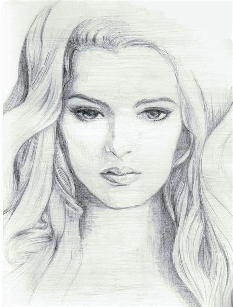 Female Face Pencil Sketch : r/drawing