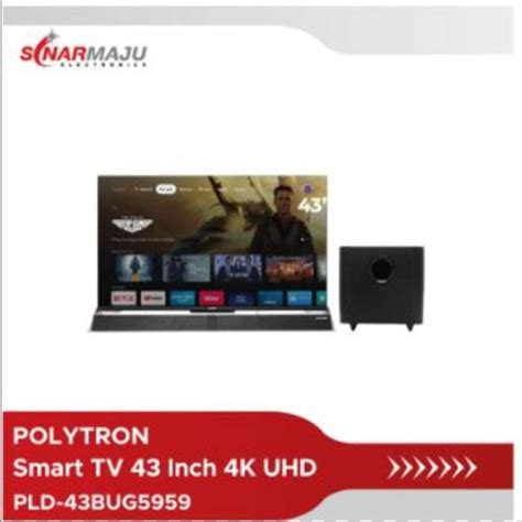 Jual LED TV 43 Inch Polytron Full HD Android TV Soundbar PLD 43BUG5959