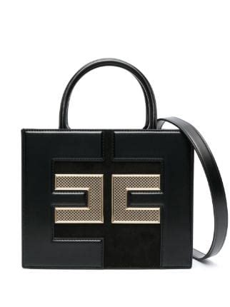 Elisabetta Franchi Small Logo Plaque Tote Bag Farfetch