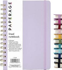 Amazon Paperage Lined Spiral Journal Notebook Lavender