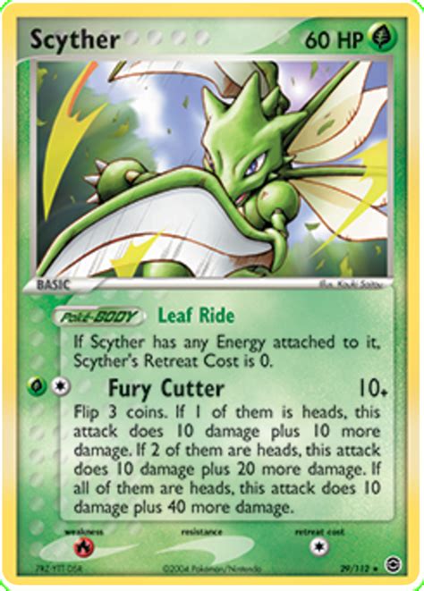 Scyther 29 EX FireRed LeafGreen Pokémon karty