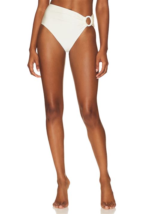 PatBO Mid Rise Bikini Bottom In Ivory REVOLVE
