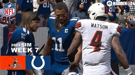 Madden 24 Cleveland Browns Vs Indianapolis Colts Week 7 Full Simulation