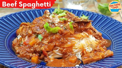 Angel Hair Spaghetti With Ground Beef Sauce Recipe Youtube