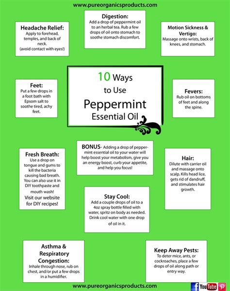 10 Ways To Use Peppermint Essential Oil Headache Relief Peppermint Essential Oil Essential Oils