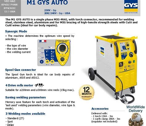 Mig Mag Welder Carmig Gys Three Phase Mobile Off