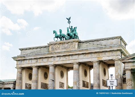 Brandenburger Tor Von Berlin Deutschland Stockbild Bild Von Europa