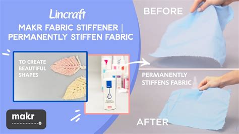 Makr Fabric Stiffener Permanently Stiffen Fabric Youtube