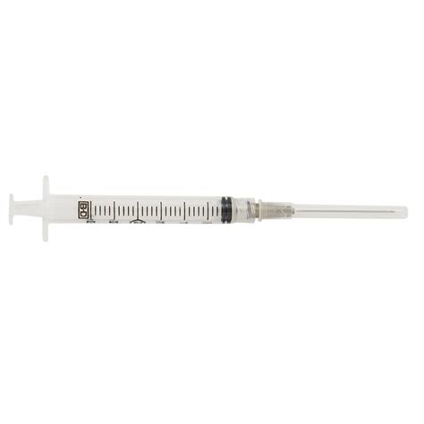 BD PrecisionGlide LuerLok Syringe With Hypodermic Needle Sterile 309571