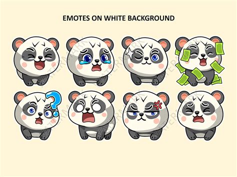 Panda Emotes Pack Emotes For Twitch Emote Discord Emote And