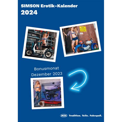 SIMSON Erotik Kalender 2024 Starke Mopeds und heiße Kurven