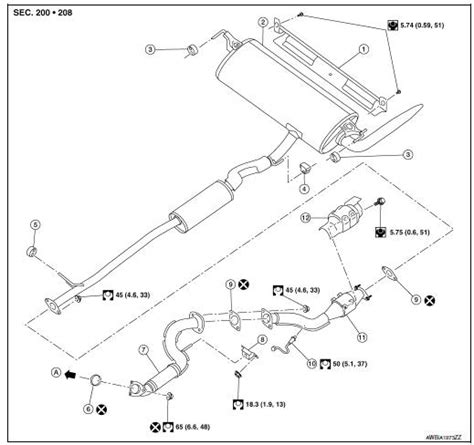 Nissan Rogue Service Manual Removal And Installation Exhaust System