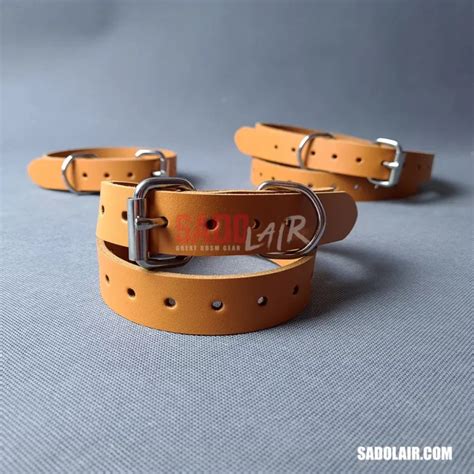 Leather Bondage Belt 25mm Brown 50 120cm Sadolair