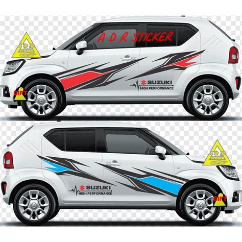 Jual STICKER MOBIL SUZUKI IGNIS STICKER LIST TRIBAL MOBIL SUZUKI SUZUKI