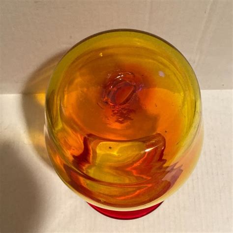 Vintage Accents Vintage Midcentury Modern Amberina Art Glass Vase