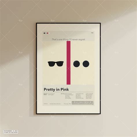 Minimalist Pretty In Pink Movie Poster Etsy