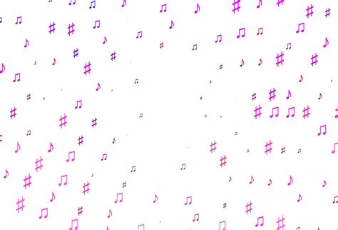 Light Pink vector backdrop with music notes. 16533163 Vector Art at ...