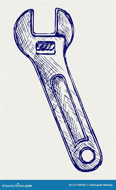 Adjustable Wrench Stock Vector Illustration Of Graphic