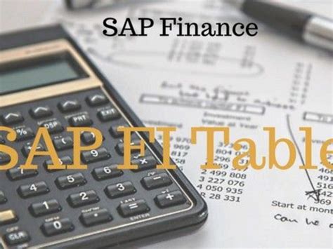 Sap Fi Tables Chart