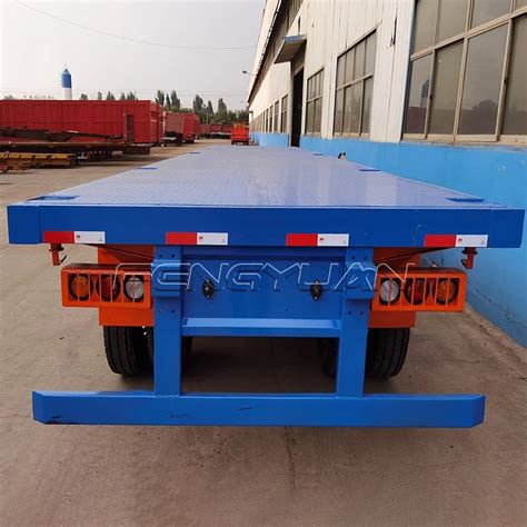 Axle Feet Container Transport Flatbed Semi Trailer For Africa